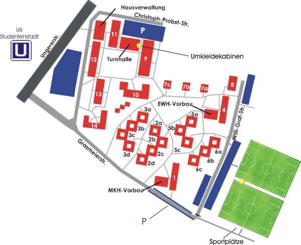 Lageplan der StuSta